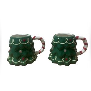 Wondershop Christmas Tree Earthenware Mug - Set of 2